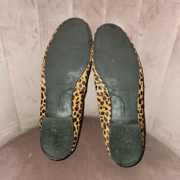 Womens Nine West Haydyn Round Toe Loafers Leopard Faux Suede Size 8M Brown - Picture 6 of 6